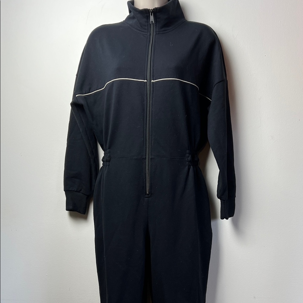 Smash + Tess Women's Black Zip-Up Jumpsuit Flightsuit